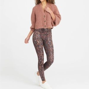 SPANX Faux Leather Snake Shine Leggings